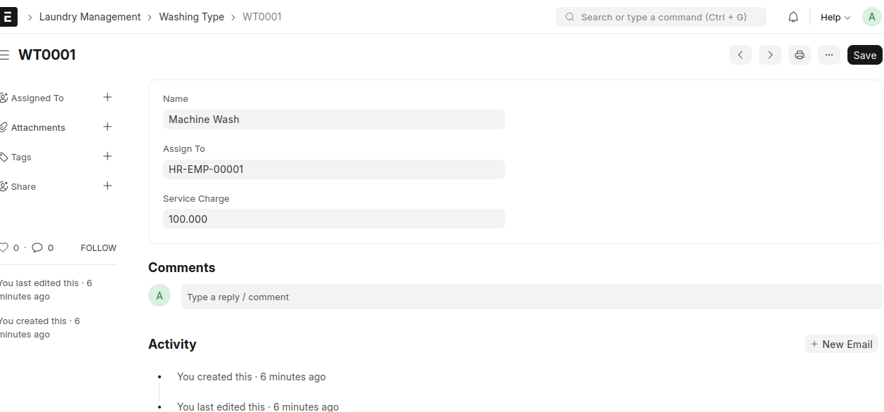 Call Recording and Notes section in customer record